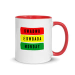 Load image into Gallery viewer, Kwadwo (Monday Born) Mug with Color Inside
