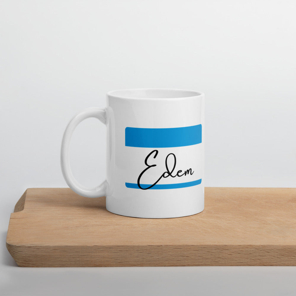 Edem White glossy mug