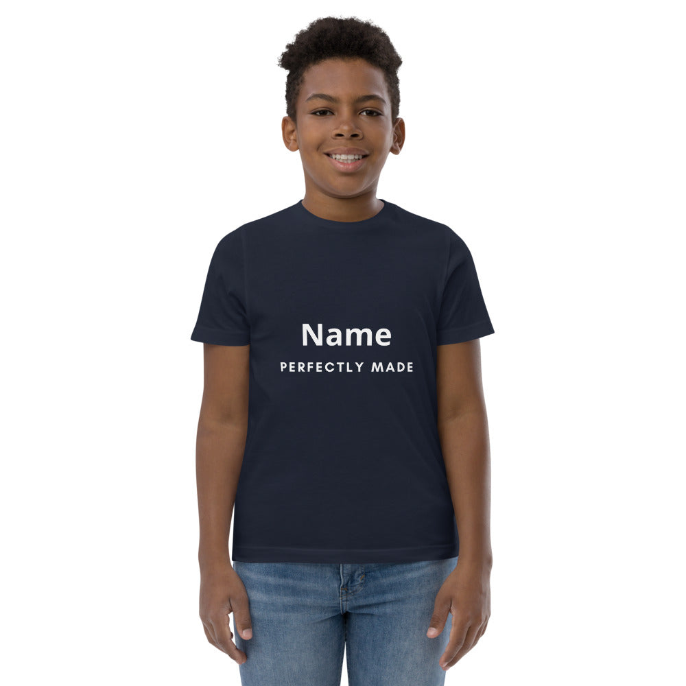 Perfectly Made Youth Jersey T-Shirt (Add Your Own Name)